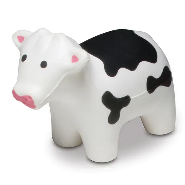 White Cow With Black Spots Stress Shape