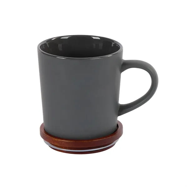 Copenhagen 16 oz. Ceramic Mug w/ Wood Lid