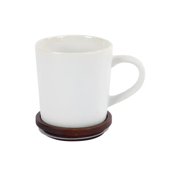 Copenhagen 16 oz. Ceramic Mug w/ Wood Lid