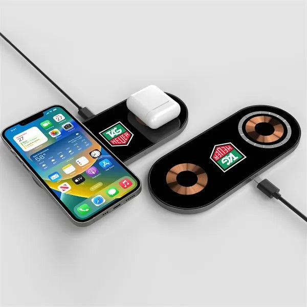 Glass Top Dual Wireless Charging Pad