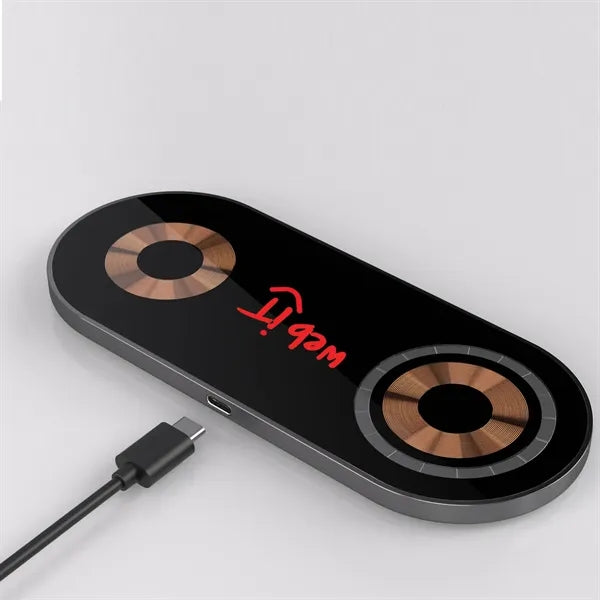 Glass Top Dual Wireless Charging Pad