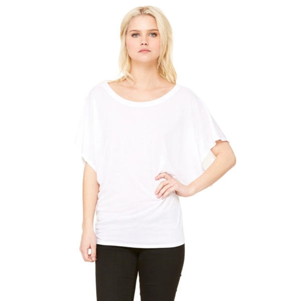 Bella + Canvas Ladies Flowy Draped Sleeve Dolman T-Shirt