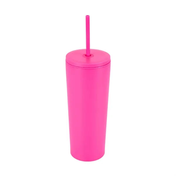 Bayard 24 oz. Double Wall Steel/PP Liner Straw Tumbler