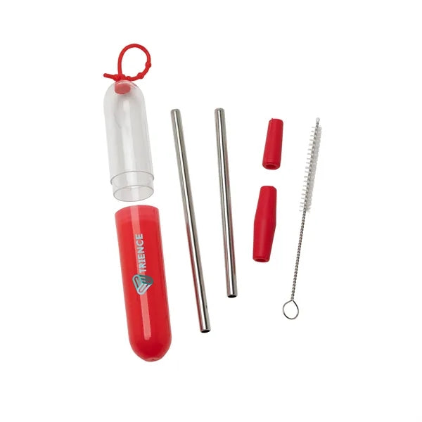 Paloma 5-Piece Stainless Steel Straw Set