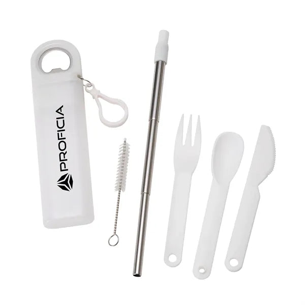 Griffith 3-in-1 Metal Straw, Cutlery Set & Bottle Opener