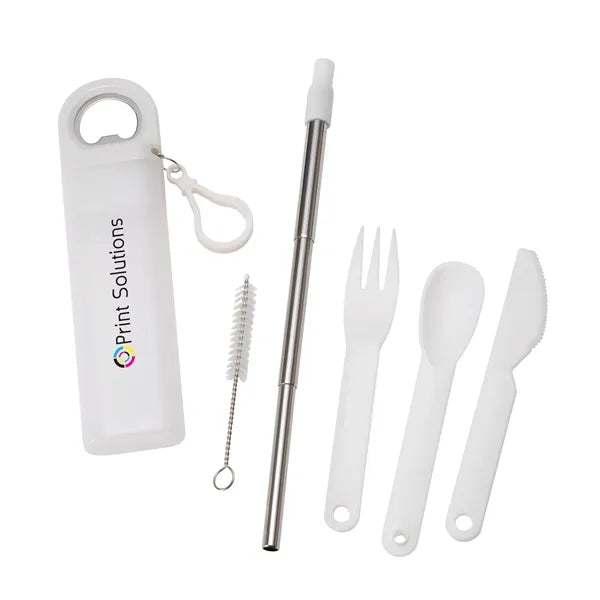 Griffith 3-in-1 Metal Straw, Cutlery Set & Bottle Opener