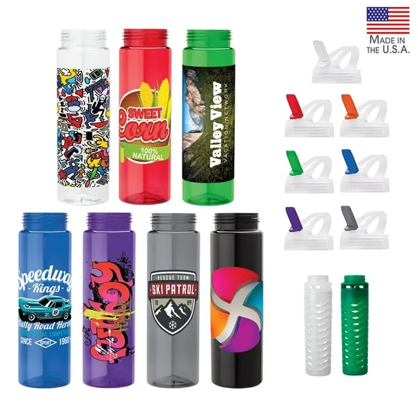 Newport 25 oz. PET Bottle with Flip Spout & Infuser