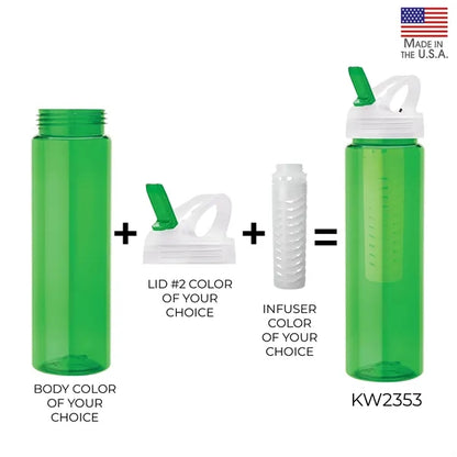 Newport 25 oz. PET Bottle with Flip Spout & Infuser