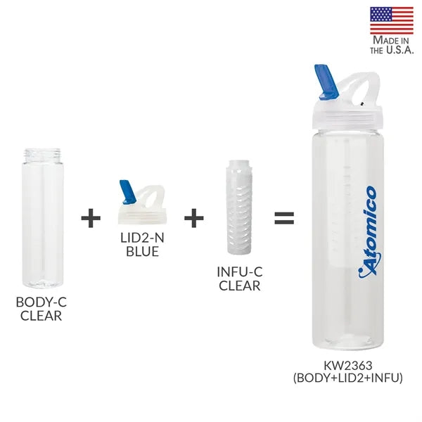 Laguna 32 oz. PET Bottle with Flip Spout & Infuser