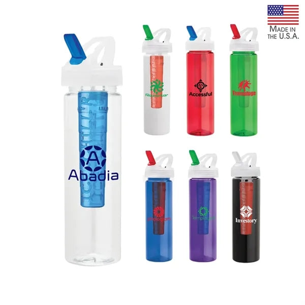 Laguna 32 oz. PET Bottle with Flip Spout & Ice Stick