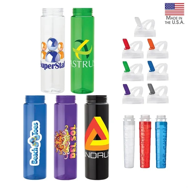 Laguna 32 oz. PET Bottle with Flip Spout & Ice Stick