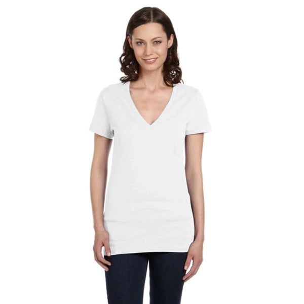 Bella Ladies' 4.2 oz. Jersey Deep V-Neck T-Shirt