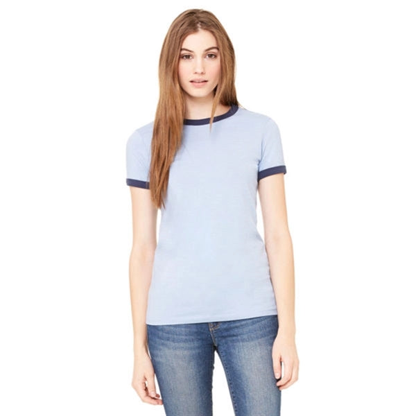 Bella Women's Heather Jersey Ringer T-Shirt