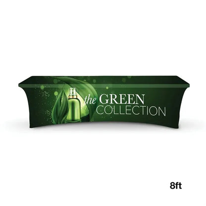 DisplaySplash 8' RPET Stretch Open Back Table Cover
