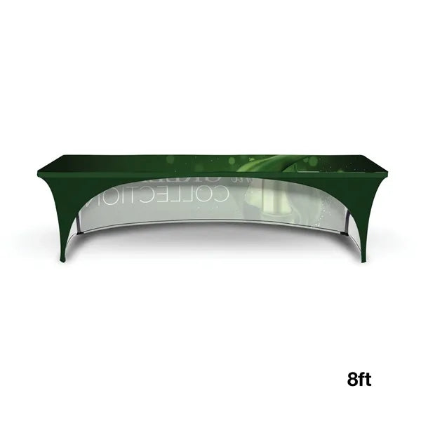 DisplaySplash 8' RPET Stretch Open Back Table Cover