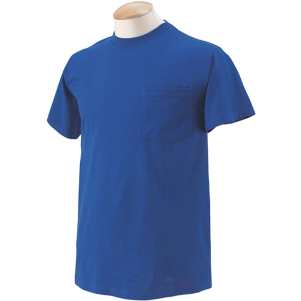 Fruit of the Loom Heavy Cotton Pocket Tee - Dark/Color