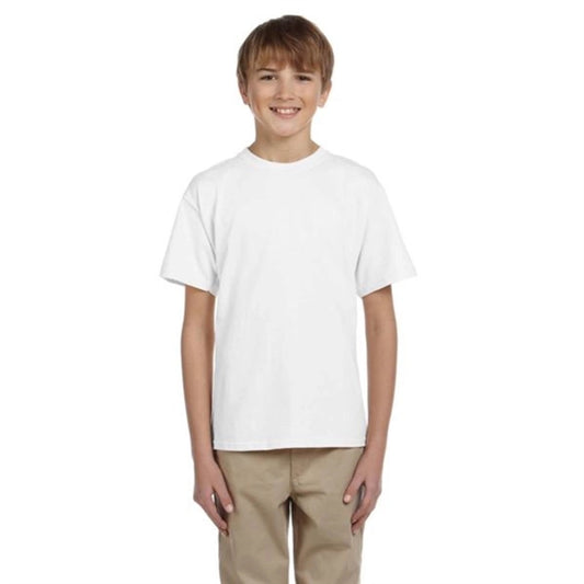 Fruit of the Loom Youth Heavy 100% Cotton Tee - White