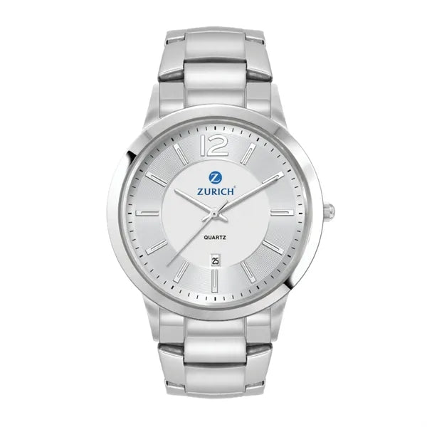 Men's Silver Stainless Steel 3 Hand Men's Silver Stainles...
