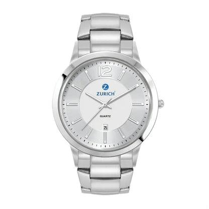 Men's Silver Stainless Steel 3 Hand Men's Silver Stainles...