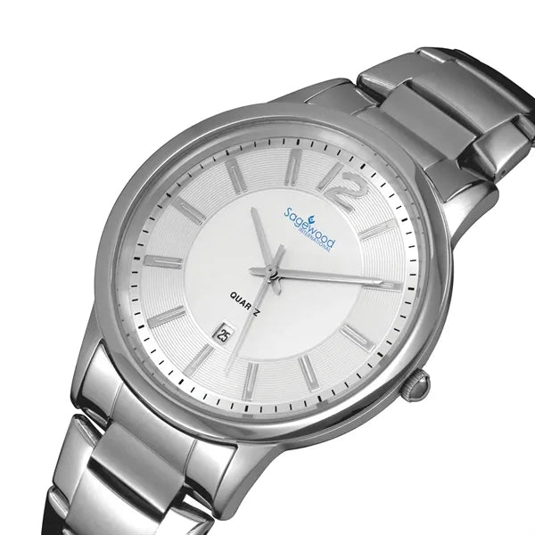 Men's Silver Stainless Steel 3 Hand Men's Silver Stainles...