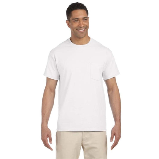 Gildan Ultra Cotton Pocket Tee - White/Neutral