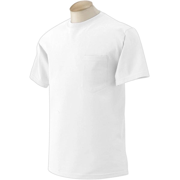 Gildan Ultra Cotton Pocket Tee - White/Neutral
