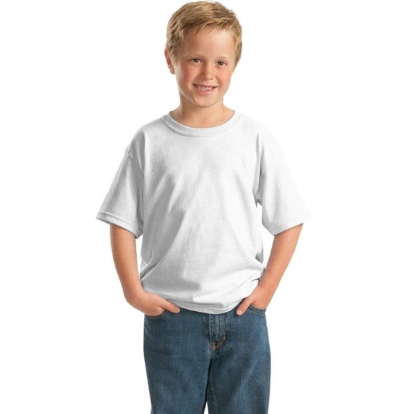 Gildan Youth Heavy 100% Cotton T-Shirt- White/Neutral