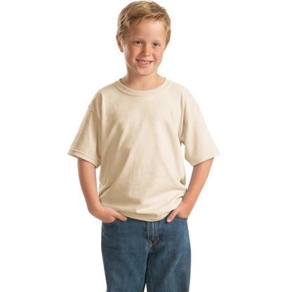 Gildan Youth Heavy 100% Cotton T-Shirt- White/Neutral