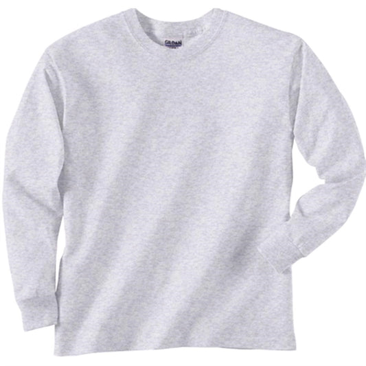 Gildan Youth Ultra Cotton Long Sleeve Tee - Light/Heather