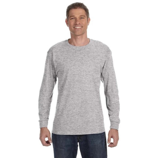 Hanes 6 oz. Tagless Long-Sleeve T-Shirt - Light/Heather