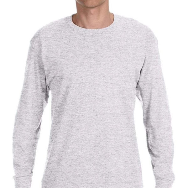 Hanes 6 oz. Tagless Long-Sleeve T-Shirt - Light/Heather