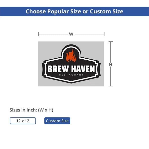 Front Adhesive Decals ( 12" x 12" )