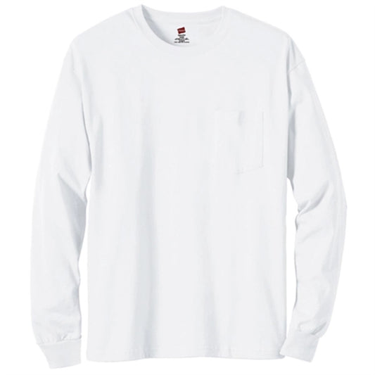 Hanes 6 oz. Tagless Long-Sleeve T-Shirt with Pocket