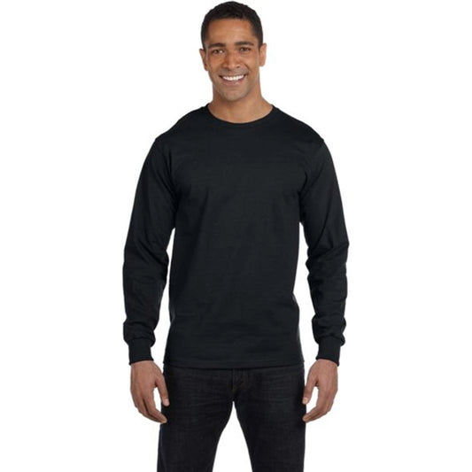 Hanes Heavyweight Cotton Long Sleeve Tee - Dark/Color