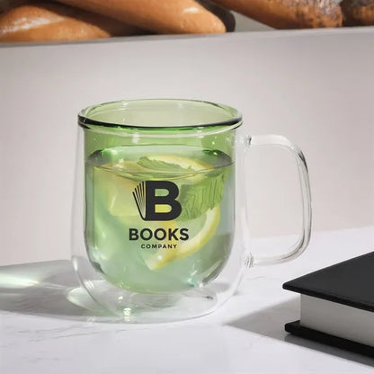 8.4 Oz. Double Walled Colored Glass Mug