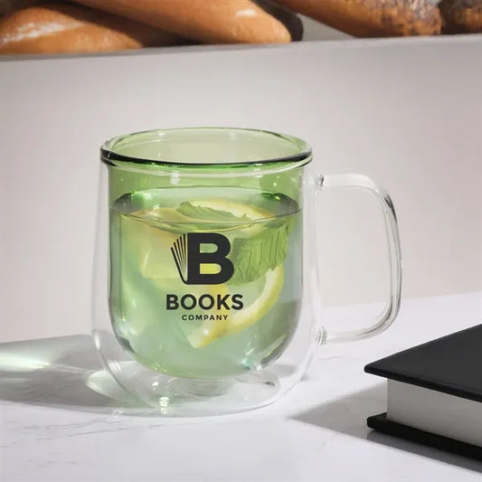 8.4 Oz. Double Walled Colored Glass Mug
