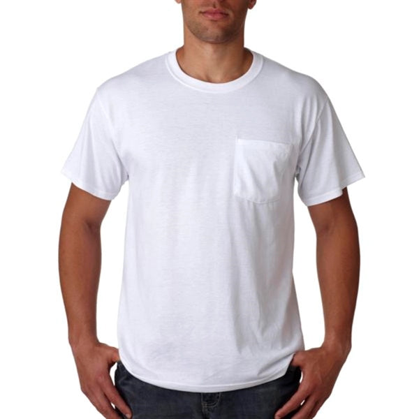 Jerzees Adult Heavyweight Blend Pocket T-Shirt - White