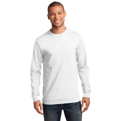 Port & Company Long Sleeve Essential T-Shirt - White/Neutral