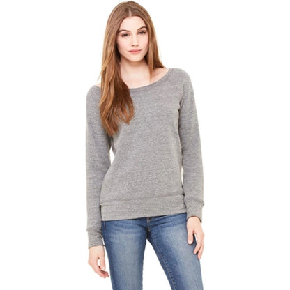 Bella + Canvas Ladies' Sponge Fleece Wide Neck Sweatshirt
