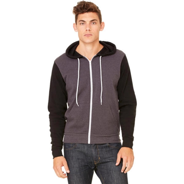 Bella + Canvas Unisex Poly-Cotton Fleece Full-Zip Hoodie