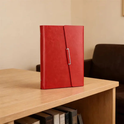 A5 PU Leather Binder Planner Notebook W/ Card Holder