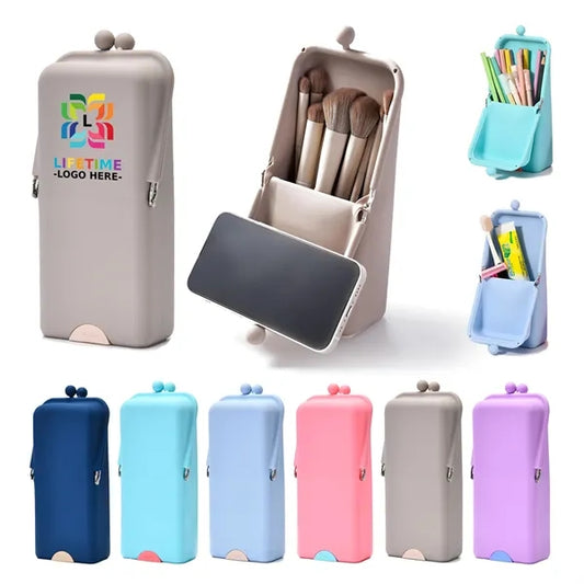 Makeup Brush Holder & Pencil Case with Suction Base