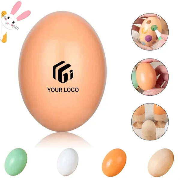 High Quality Easter Decoration Child DIY Wooden Craft Eggs