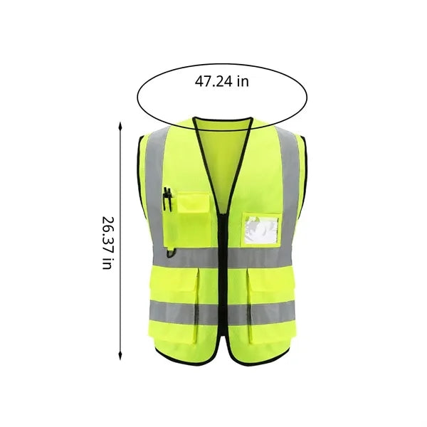 Multi-pocket Breathable Comfortable Reflective Safety Vest