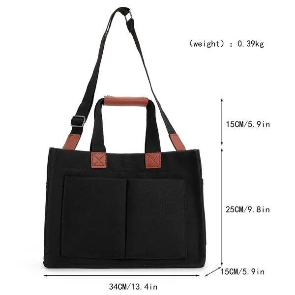Large Capacity Canvas Tote Bag for Work Travel Shopping