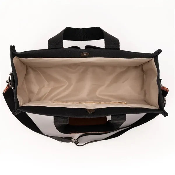 Large Capacity Canvas Tote Bag for Work Travel Shopping