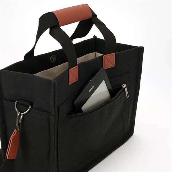 Large Capacity Canvas Tote Bag for Work Travel Shopping