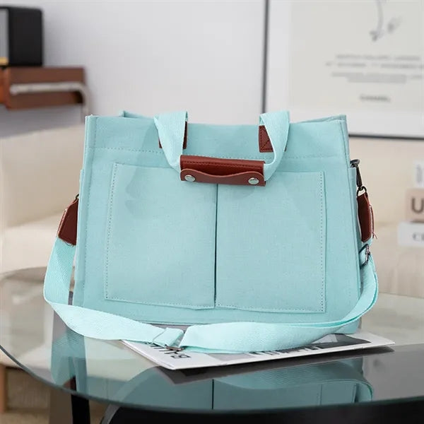 Large Capacity Canvas Tote Bag for Work Travel Shopping