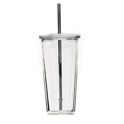 24 oz. Travel Double Wall Acrylic Cup w/ lid and straw