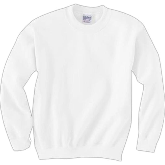 Gildan Youth 7.75 oz 50/50 Fleece Crew - White/Neutral